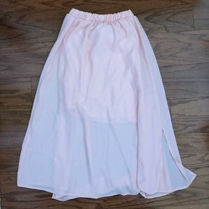 Charlotte Russe Pink Midi Skirt